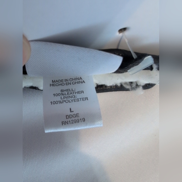 Dockers Men's Black Lined Leather Touch Screen Gloves Size L - Picture 6 of 6